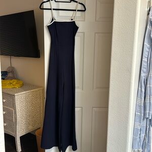 Staud navy jumpsuit